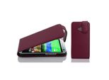 Cadorabo Custodia Protettiva Per Htc One M8 Mini Custodia In Viola Flip Case Custodia Del Telefono Cellulare Copertura In Similcuoio