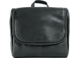 Harold's Pelle Borsa Da Toilette Country Toilet Bag Black Nero
