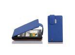 Cadorabo Custodia Protettiva Per Huawei Ascend G700 Custodia In Blu Flip Case Custodia Per Telefono Cellulare Cover In Similcuoio