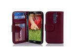 Cadorabo Custodia Per Lg G2 In Viola Copertura Posteriore Telefono Cellulare Protettivo Copertura Libro Caso Libretto Slot Per Schede