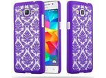 Cadorabo Cover Per Samsung Galaxy Grand Prime Cover Protettiva In Viola Custodia Rigida Cover Protettiva Cover Fiori Cover Per Telefono Cellulare