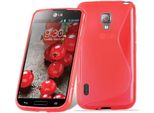 Cadorabo Custodia Protettiva Per Lg L5 Ii (2A Sim) Cover In Rosso Custodia Per Cellulare Tpu Custodia In Silicone