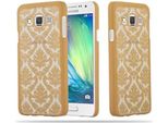 Cadorabo Cover Per Samsung Galaxy A3 2015 Cover Protettiva In Oro Custodia Rigida Cover Protettiva Fiori Cover Telefono Cellulare
