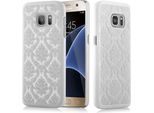 Cadorabo Cover Per Samsung Galaxy S7 Cover Protettiva In Bianco Custodia Rigida Cover Protettiva Cover Fiori Cover Per Telefono Cellulare