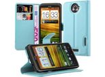 Cadorabo Custodia Per Htc One X / X+ Custodia Protettiva In Blu Custodia Per Cellulare Cover Chiusura Magnetica