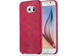 Cadorabo Custodia Protettiva Per Samsung Galaxy S6 Cover In Rosso Custodia Rigida Cover Per Cellulare Custodia In Ecopelle