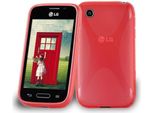 Cadorabo Custodia Per Telefono Cellulare Per Lg L40 In Rosso Cover Tpu Silicone Back Cover Case