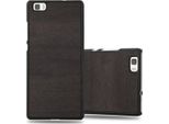 Cadorabo Cover Per Huawei P8 Lite 2015 Cover Protettiva In Nero Custodia Rigida In Legno Look Custodia Per Cellulare