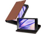 Cadorabo Custodia Per Sony Xperia Z5 Custodia Protettiva In Marrone Custodia Per Telefono Cellulare Custodia Cover Chiusura Magnetica