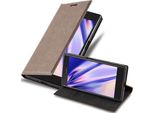 Cadorabo Custodia Per Sony Xperia X Compact Custodia Protettiva In Marrone Custodia Per Cellulare Cover Chiusura Magnetica