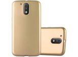Cadorabo Custodia Protettiva Per Motorola Moto G4 / G4 Plus Cover In Oro Custodia Del Telefono Cellulare Tpu Custodia In Silicone Custodia Cover