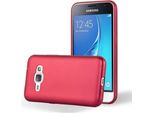 Cadorabo Cover Protettiva Per Samsung Galaxy J1 2016 Custodia In Rosso Per Telefono Cellulare Tpu Custodia In Silicone Cover Case