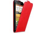 Cadorabo Custodia Per Htc One Sv Custodia Protettiva In Rosso Flip Custodia Per Telefono Cellulare Cover In Ecopelle