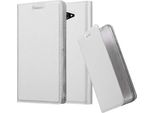 Cadorabo Custodia Per Cellulare Per Sony Xperia M2 / M2 Aqua Custodia Protettiva In Argento Cover Etui Book Case Booklet