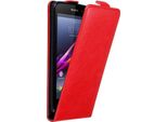 Custodia Cadorabo Per Sony Xperia Z1 Custodia Protettiva In Rosso Custodia Flip Per Telefono Cellulare Custodia Cover