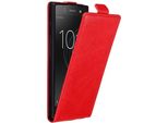 Custodia Cadorabo Per Sony Xperia XA1 Custodia Protettiva In Rosso Custodia Flip Per Telefono Cellulare Custodia Cover