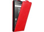 Custodia Cadorabo Per Sony Xperia Z5 Custodia Protettiva In Rosso Custodia Flip Per Telefono Cellulare Custodia Cover