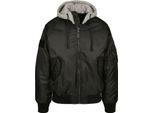 Brandit - Giacca Con Cappuccio MA1 Bomber Nero/Grigio - 3XL