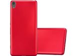 Cadorabo Custodia Protettiva Per Sony Xperia Xa In Rosso Custodia Del Telefono Cellulare Custodia In Silicone Tpu Custodia Cover