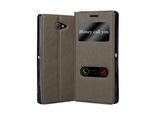 Cadorabo Custodia Protettiva Per Sony Xperia M2 / M2 Aqua Cover In Marrone Custodia Per Cellulare Custodia A Libro Cover Etui