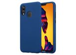 Cadorabo Custodia Per Huawei P20 Lite 2018 / Nova 3E Custodia Protettiva In Blu Custodia Ibrida Per Cellulare Tpu Silicone Cover