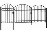 Vidaxl Cancello Da Giardino Ad Arco In Acciaio 2 X 4 M Nero