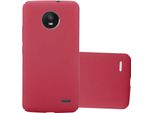 Cadorabo Custodia Protettiva Per Motorola Moto E4 In Rosso Custodia Rigida Per Telefono Cellulare Cover