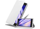 Cadorabo Custodia Per Cellulare Per Sony Xperia Xz / Xzs Custodia Protettiva In Argento Cover Etui Book Case Booklet
