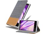 Cadorabo Cover Per Nokia Lumia 520 / 521 Cover Protettiva In Grigio Custodia Per Cellulare Custodia A Libro Cover