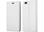 Cadorabo Custodia Per Cellulare Per Huawei P8 Lite 2015 Custodia Protettiva In Argento Cover Etui Book Case Booklet