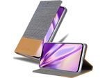 Cadorabo Custodia Per Lg G8 Thinq Custodia Protettiva In Grigio Custodia Per Cellulare Custodia A Libro Cover