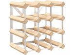 Portabottiglie Per 12 Bottiglie In Legno Di Pino Massiccio