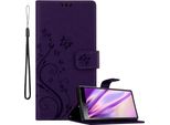 Cadorabo Cover Per Sony Xperia 10 / Xperia XA3 Cover Protettiva In Viola Cover Protettiva Custodia Per Cellulare Custodia Fiori Custodia Fiore