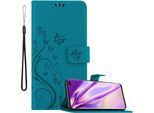 Cadorabo Cover Per Samsung Galaxy S10 Plus Cover Protettiva In Blu Cover Protettiva Cover Telefono Cellulare Cover Fiori Custodia Fiore