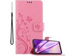 Cadorabo Cover Per Samsung Galaxy A10 / M10 Cover Protettiva In Rosa Cover Protettiva Cover Telefono Cellulare Cover Fiori Custodia Fiore