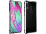 Avizar, Set Di Protezione Premium Galaxy A40 Custodia Protettiva + Pellicola Protettiva 9H, Trasparente