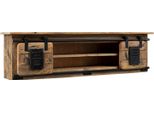 MASSIVMOEBEL24 | Mensola In Legno Di Mango 130X25X35 Mango Naturale Laccato Railway #157
