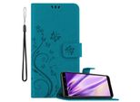 Cadorabo Cover Per Samsung Galaxy A6 2018 Cover Protettiva In Blu Cover Protettiva Cover Per Telefono Cellulare Cover Fiori Custodia Fiore