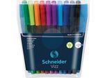Schneider 102290 10 Schneider Kugelschreiber Vizz M Farbsortiert Schreibfarbe Farbsortiert