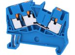 50 Pezzi Morsetto Passante 0,14-4Qmm, Blu - Morsetto Passante 5,2Mm 24A Pts 2,5-TWIN Bu
