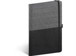 Quaderno Skiver A5 A Righe, Quaderno Con Elastico, Quaderno Per Appunti (Nero-Grigio)