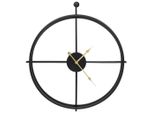 Vidaxl Orologio Da Parete Nero 52 Cm Ferro