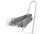 Intirilife 50 X Ancoraggio A Terra 150 X 25 X 2,9 Mm In Acciaio Inox Zincato - Fissaggio In Vello Di Erbacce Chiodo A Terra