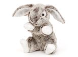 Uni-Toys - Coniglietto Con Orecchie Flosce, Grande - Marrone Scuro Screziato - Morbidissimo - 22 Cm (Altezza) - Coniglio Di Peluche - Peluche, Giocattolo Di Coccole