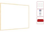 Lavagna Magnetica Cancellabile A Secco Bianca Con Cornice In Legno 120X90 Cm