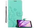 Cadorabo Cover Per Honor 7X Cover Protettiva In Turchese Cover Protettiva Per Cellulare Custodia Fiori Custodia Fiori