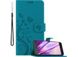 Cadorabo Cover Per Huawei P9 Lite 2016 / G9 Lite Cover Protettiva In Blu Cover Protettiva Custodia Per Cellulare Fiori Fiore