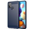 Custodia Cadorabo Per Samsung Galaxy A21S In Tpu Blu Protettivo Custodia Cover Telefono Cellulare