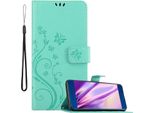 Cadorabo Cover Per Honor 9 Cover Protettiva In Turchese Cover Protettiva Cover Per Telefono Cellulare Custodia Fiori Custodia Fiori