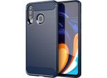 Custodia Cadorabo Per Samsung Galaxy A20S In Tpu Blu Protettivo Custodia Cover Telefono Cellulare